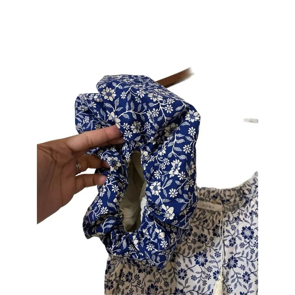 Doen Blue and White Floral Midi Dress - Picture 7 of 16